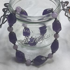 Chunky Amathyst Beaded Necklace